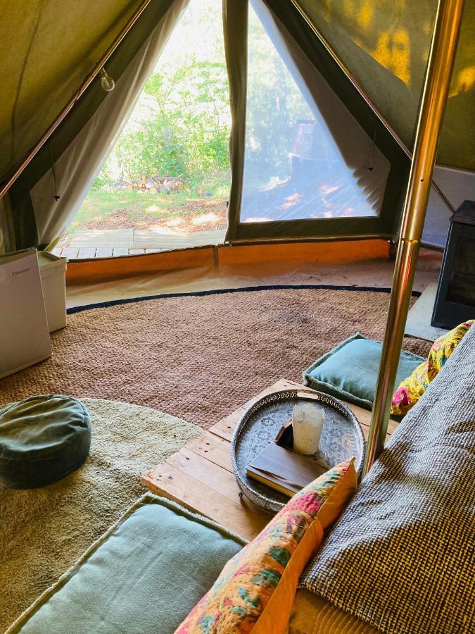 Tente bivouac&Spa privé avec poêle à bois Idrac-Respailles Exterior foto